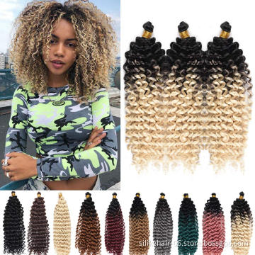 Marlybob Crochet Hair Extension Water Wave Kinky Curly Hair passion twist Curly Braiding Crochet Hair  Synthetic Braiding hair